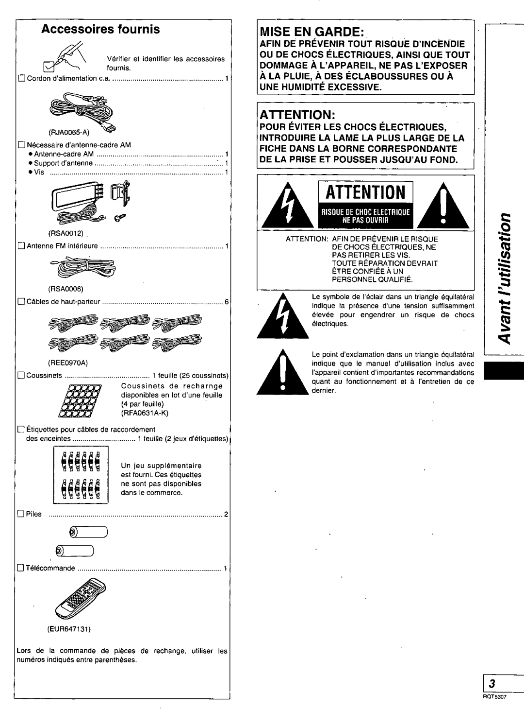 Panasonic SC-HT275, SC-HT280 manual 