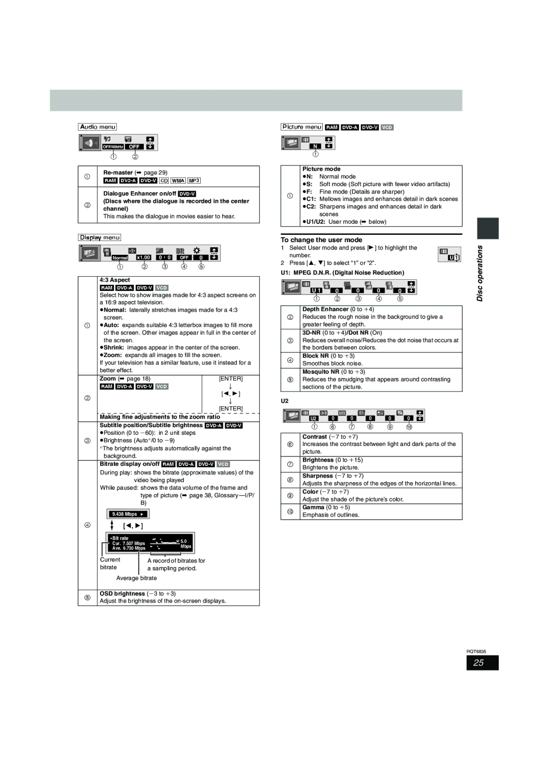 Panasonic SC-HT500 operating instructions To change the user mode 