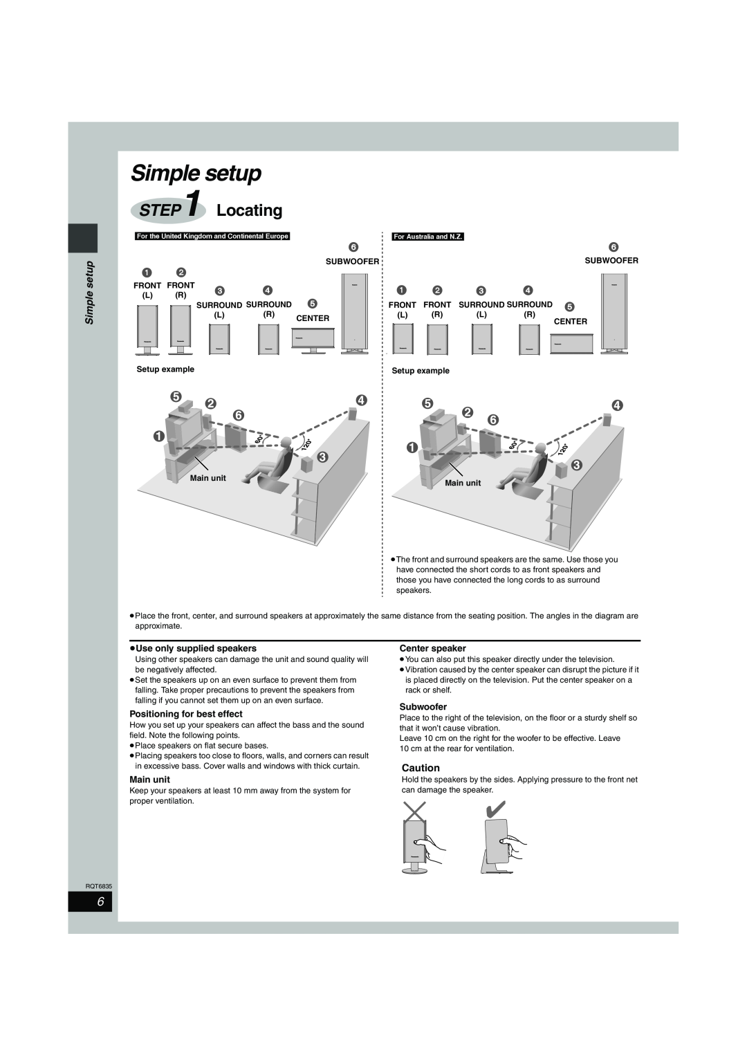 Panasonic SC-HT500 operating instructions Locating, Simple setup 