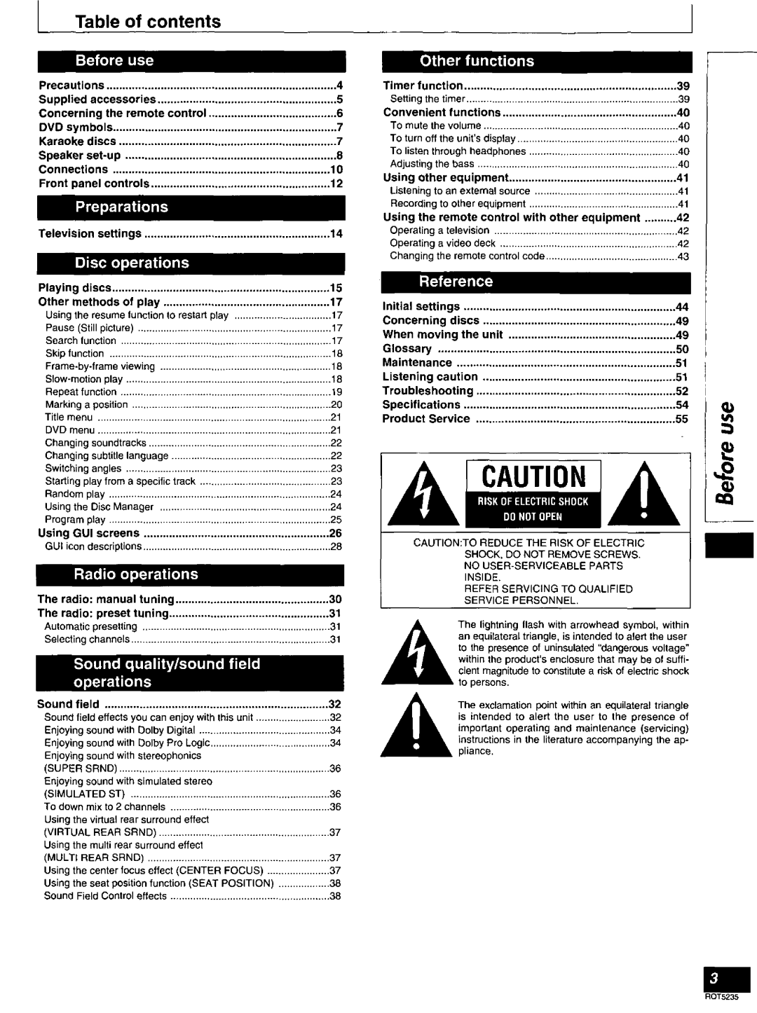 Panasonic SC-HT80 manual 