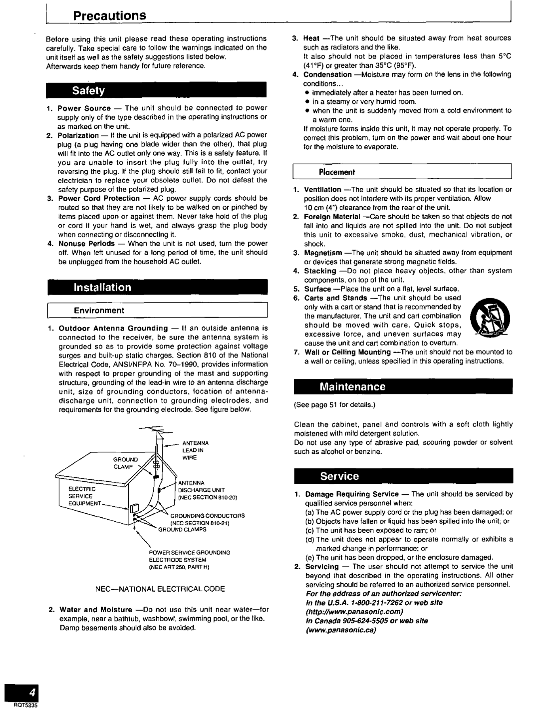 Panasonic SC-HT80 manual 