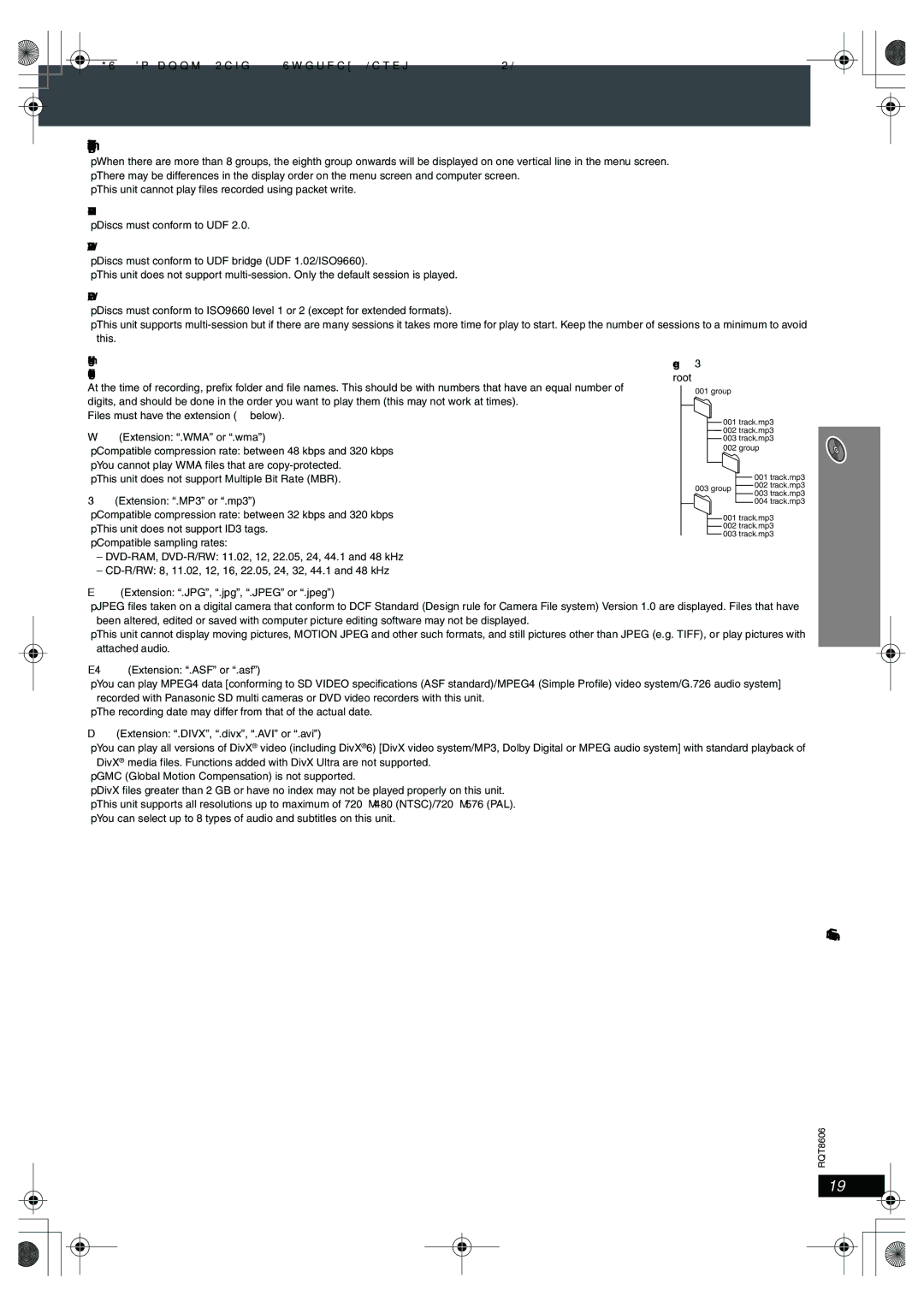 Panasonic SC-HT855 manual Tips for making data discs, Dvd-Ram, Dvd-R/Rw, Cd-R/Rw, MP3 