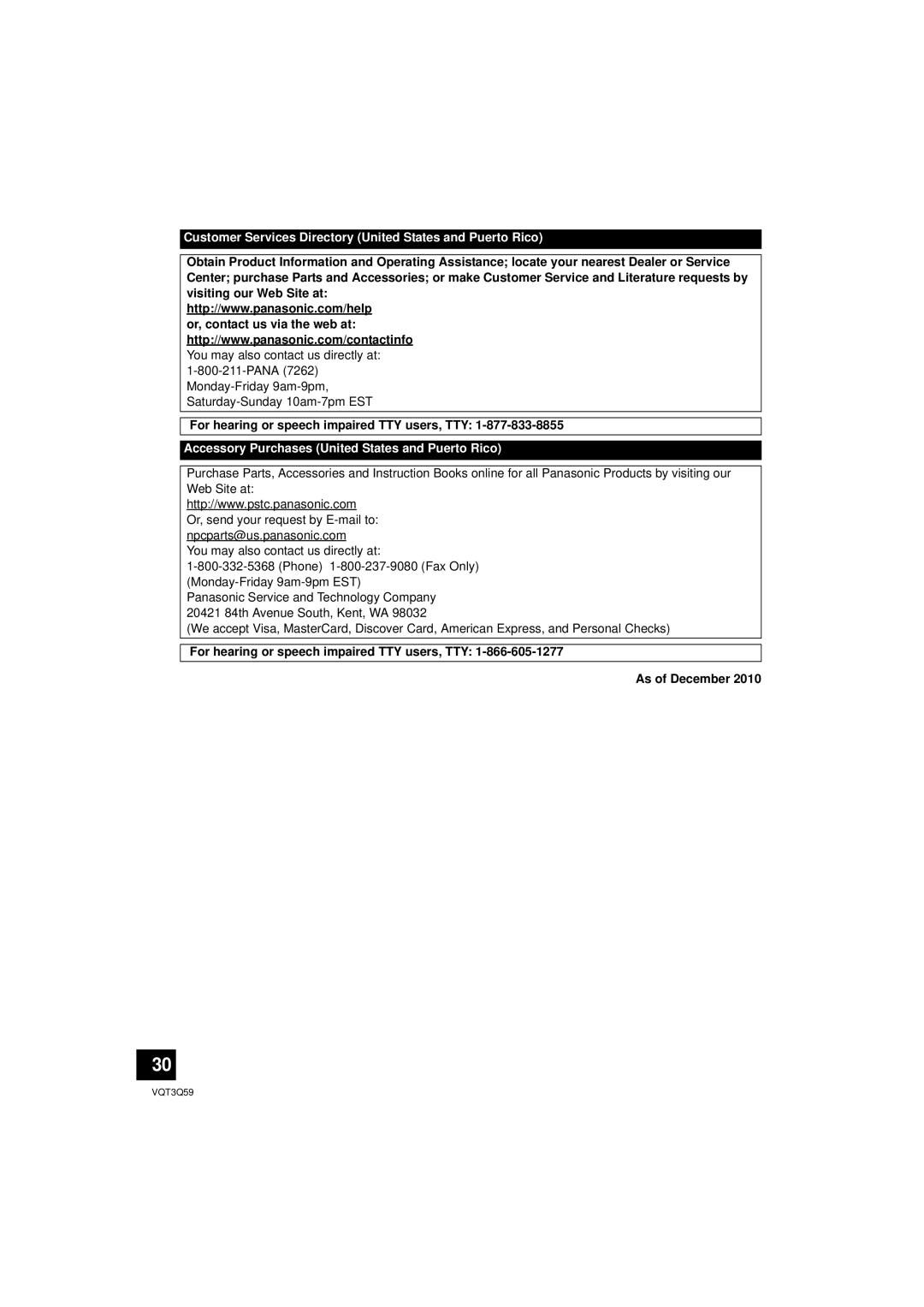 Panasonic SC-HTB15 owner manual For hearing or speech impaired TTY users, TTY 