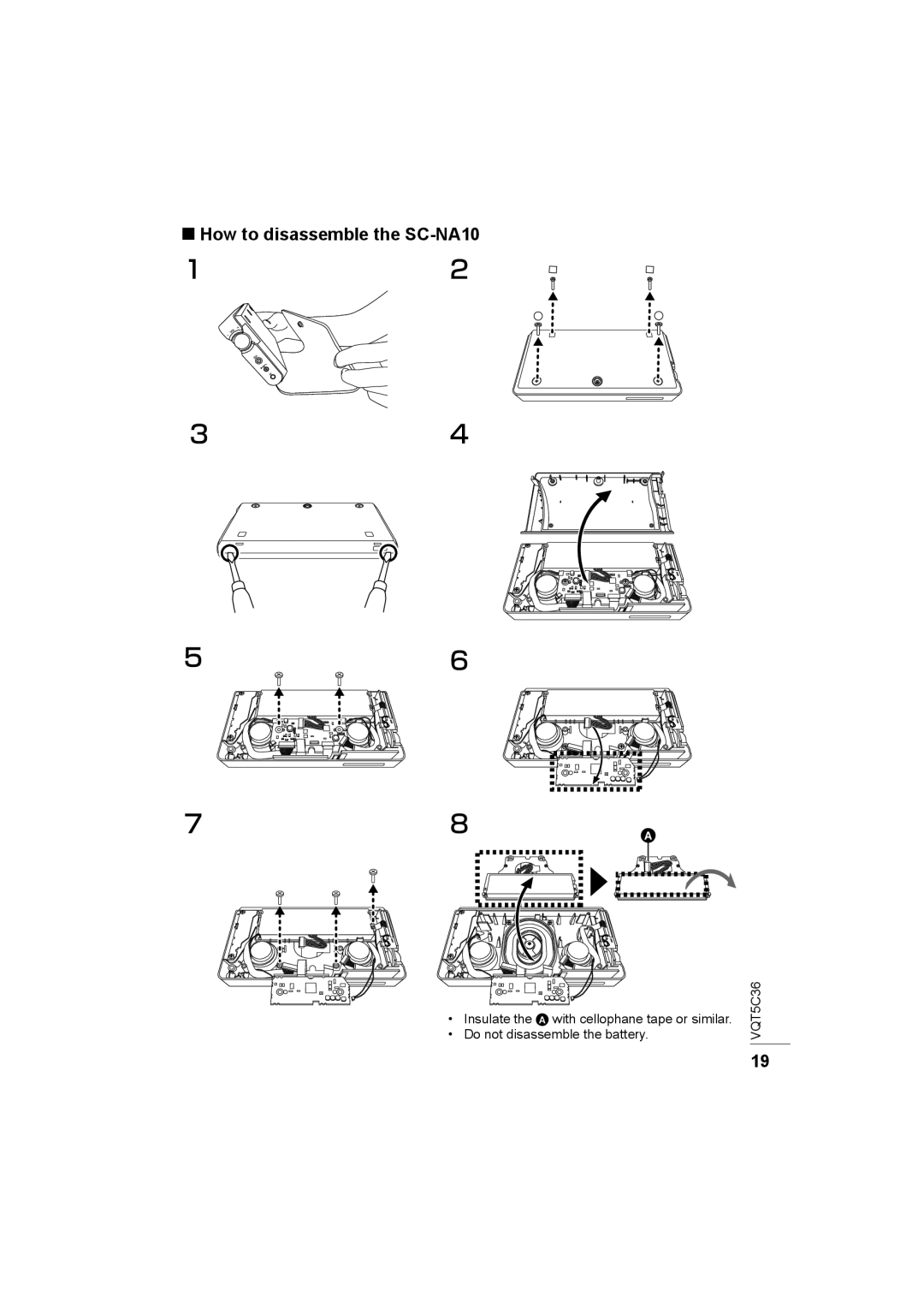 Panasonic SC-NA30 owner manual How to disassemble the SC-NA10 