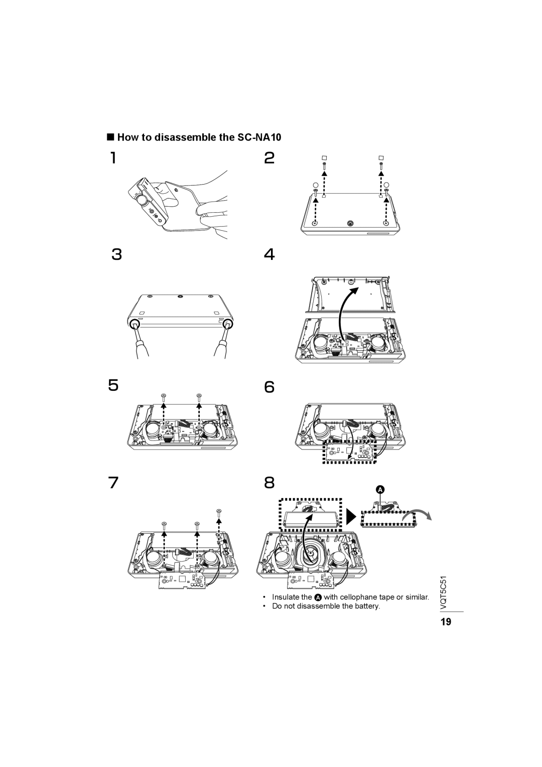 Panasonic SC-NA30/SC-NA10 manual How to disassemble the SC-NA10 