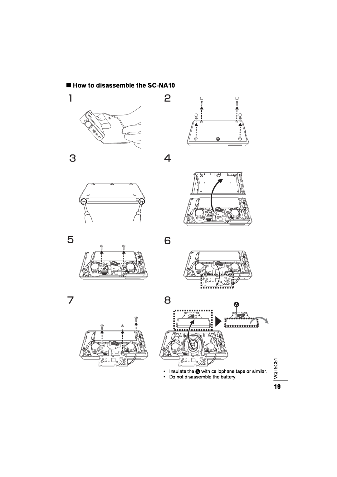 Panasonic SC-NA30/SC-NA10 manual How to disassemble the SC-NA10 