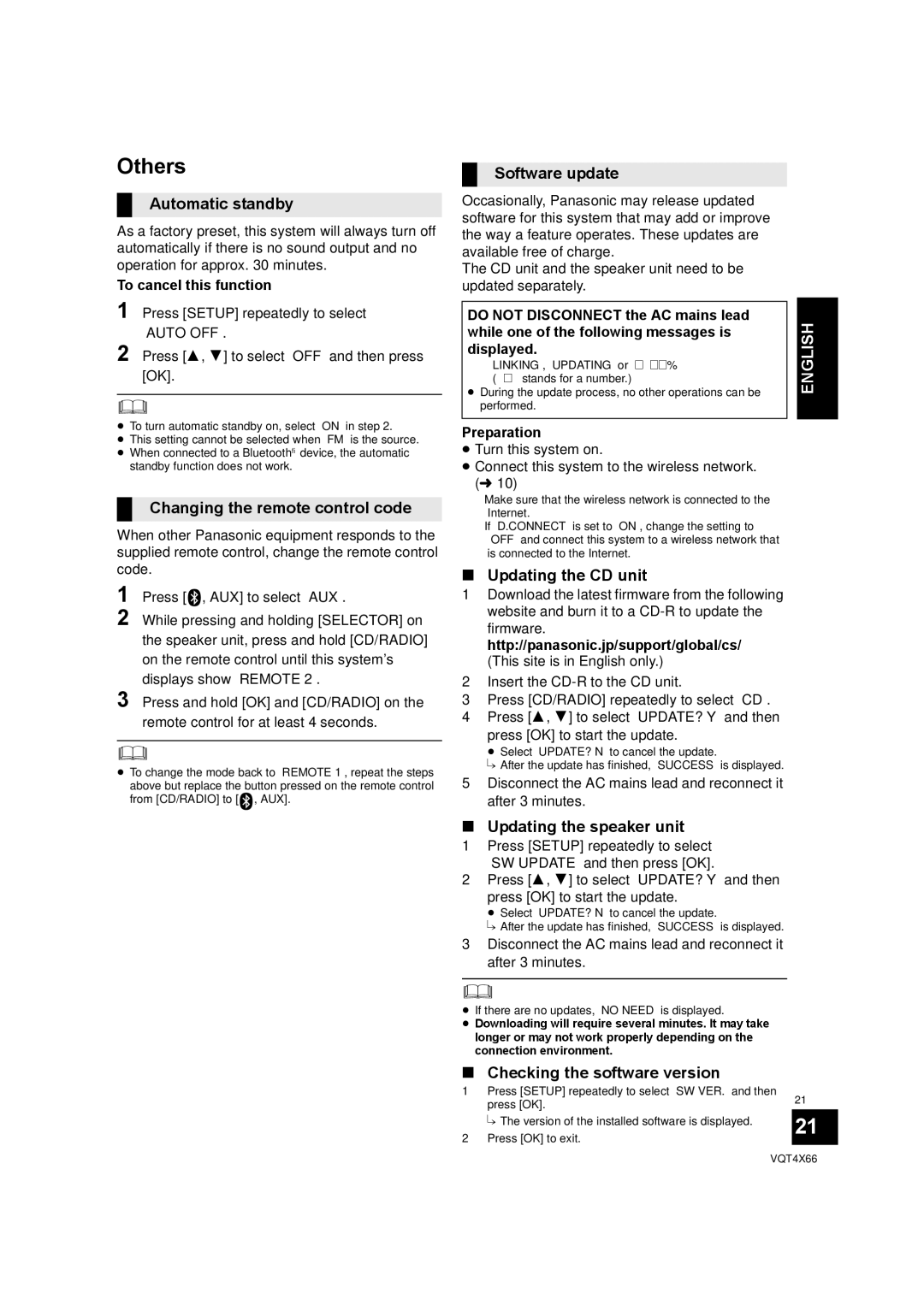 Panasonic SC-NE5 installation instructions Others 