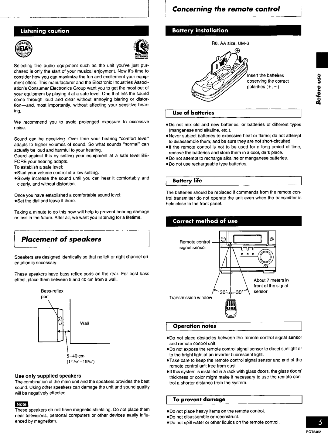 Panasonic SC-PM03 manual 