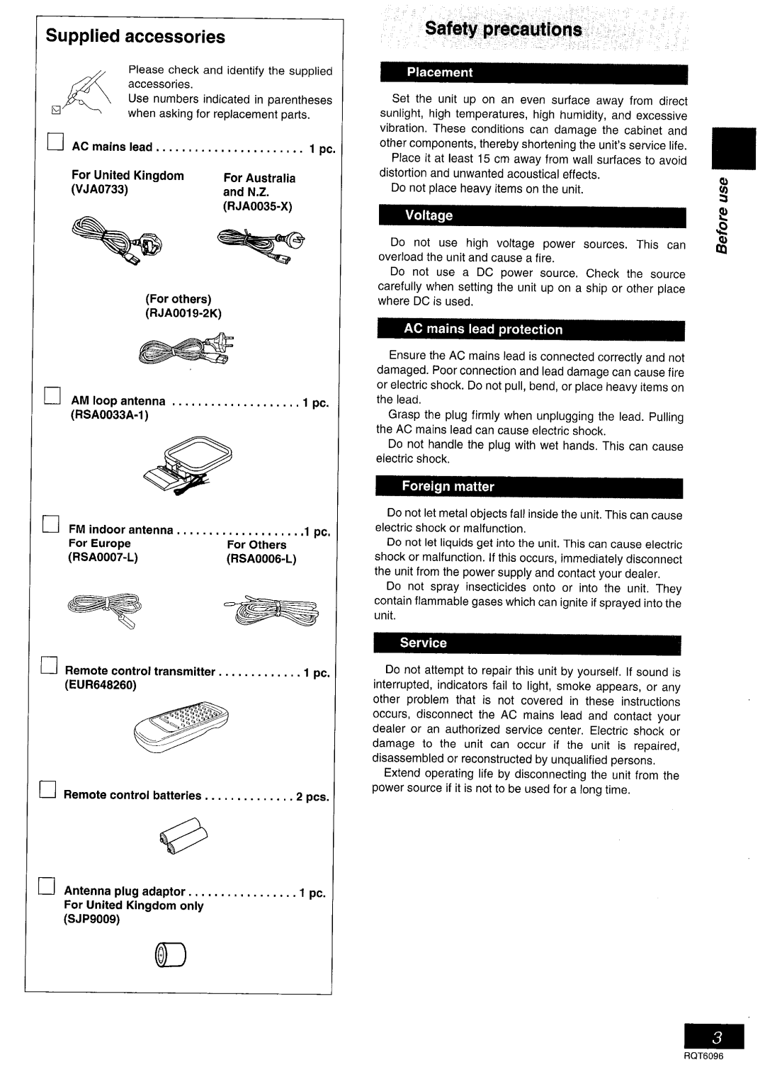 Panasonic SC-PM07 manual 