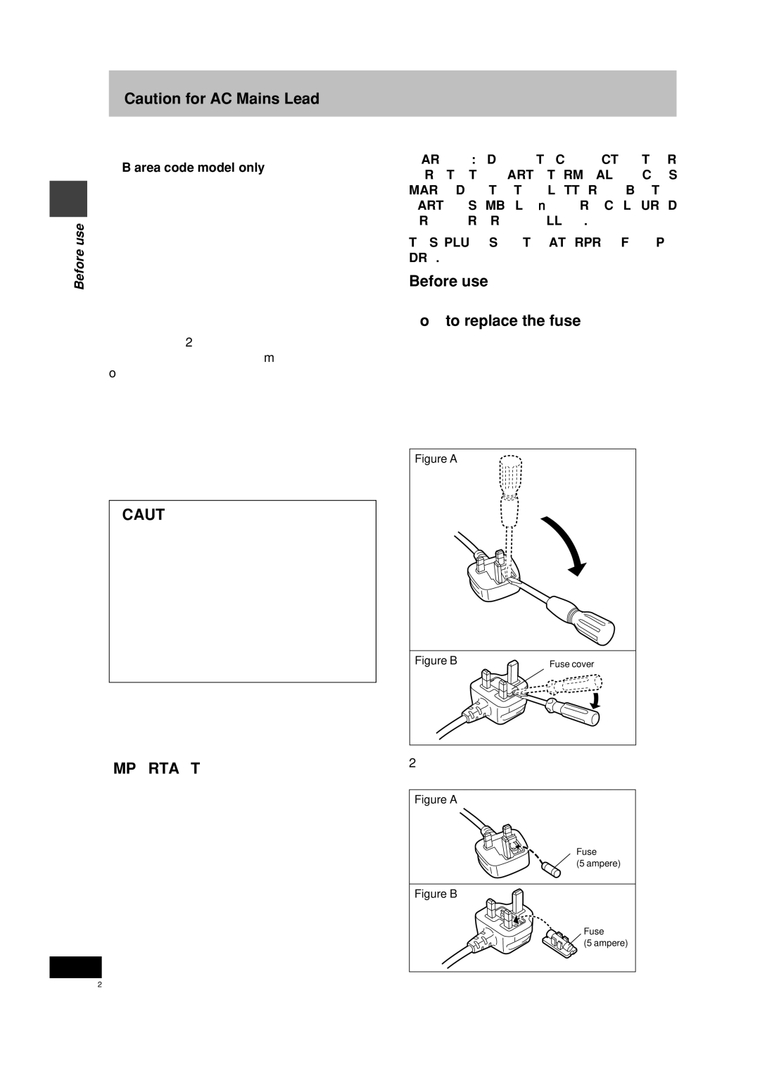 Panasonic SC-PM10 operating instructions Before use, How to replace the fuse 