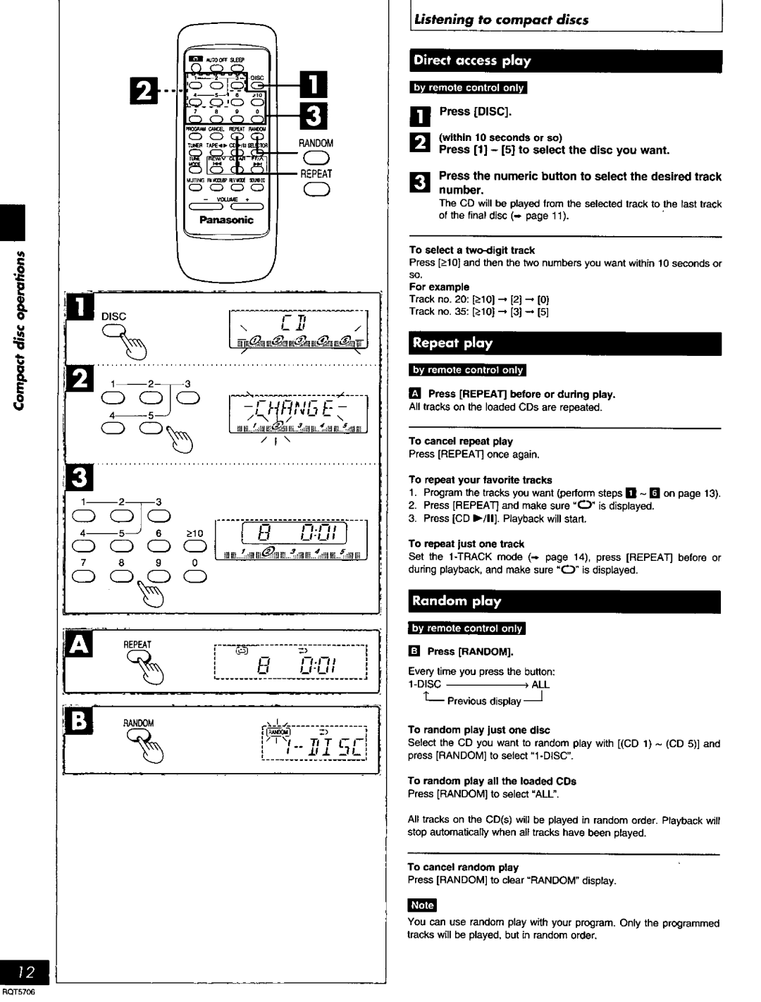 Panasonic SC-PM12, SC-PM11 manual 