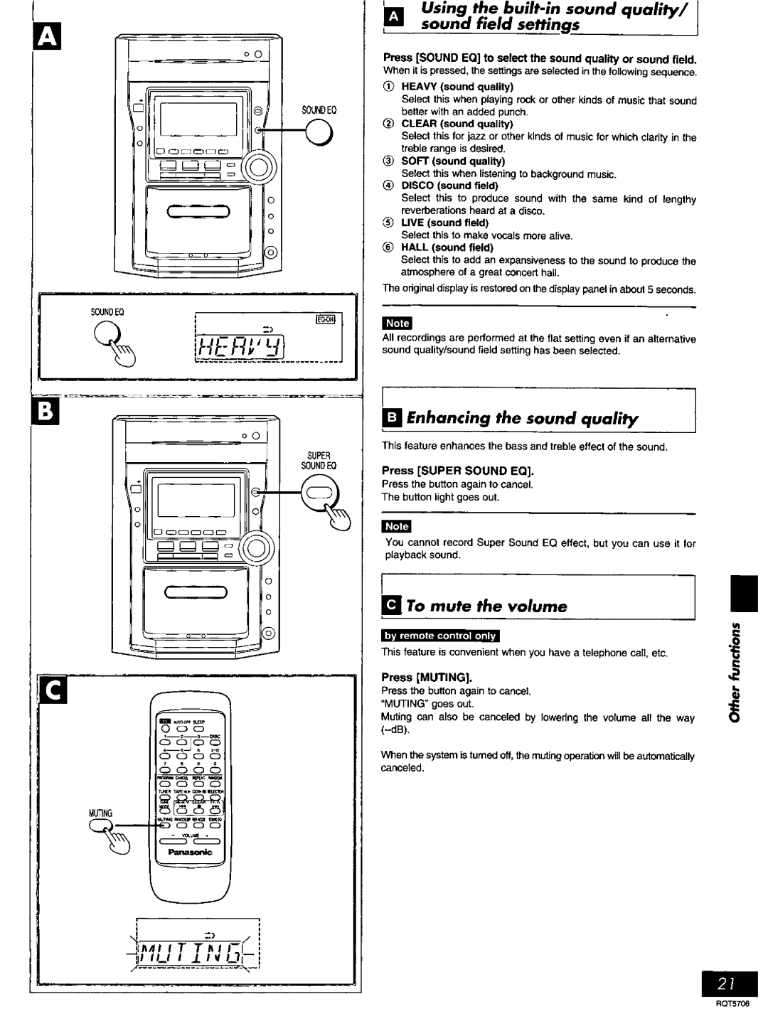 Panasonic SC-PM11, SC-PM12 manual 