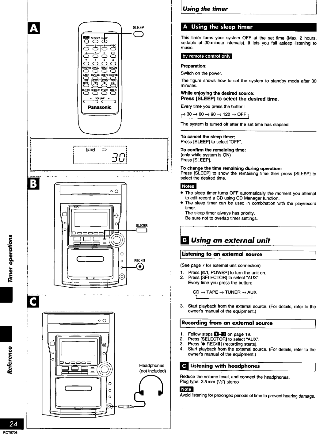 Panasonic SC-PM12, SC-PM11 manual 