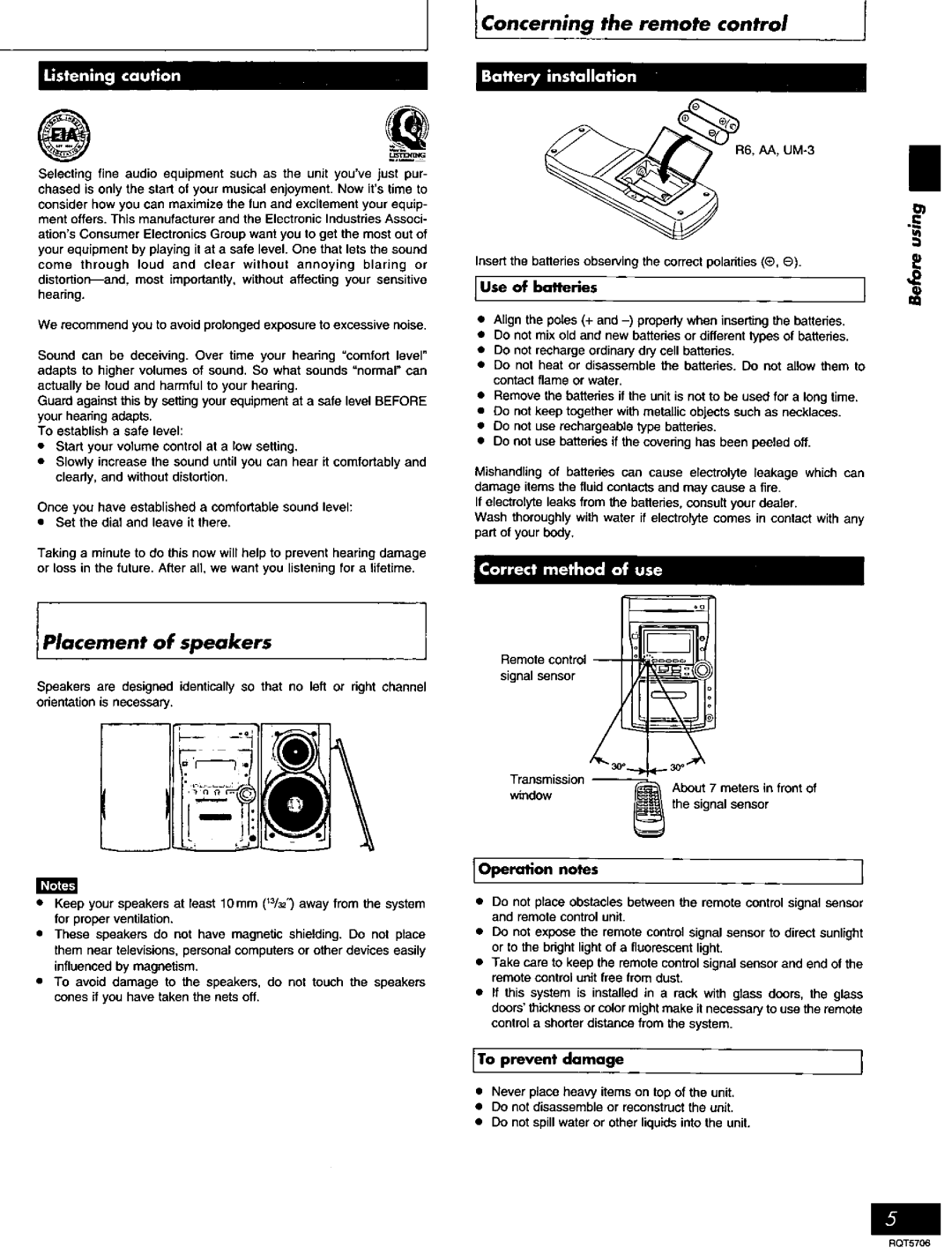 Panasonic SC-PM11, SC-PM12 manual 