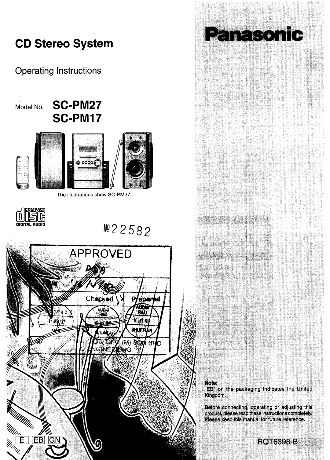 Panasonic SC-PM17 manual 