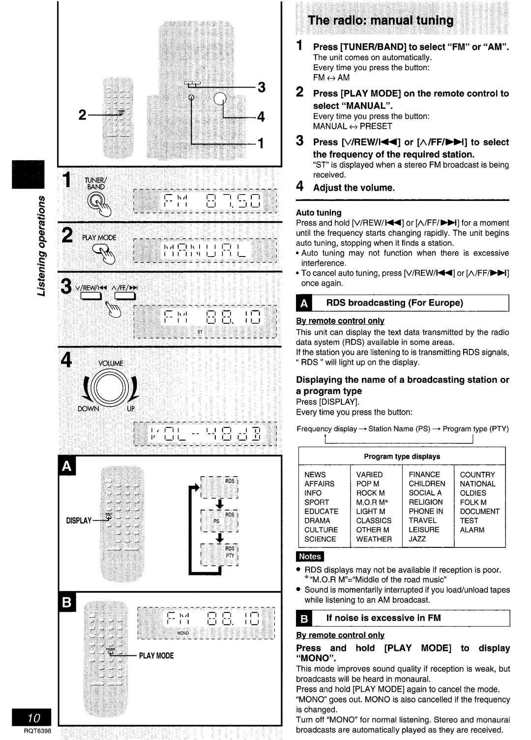 Panasonic SC-PM17 manual 