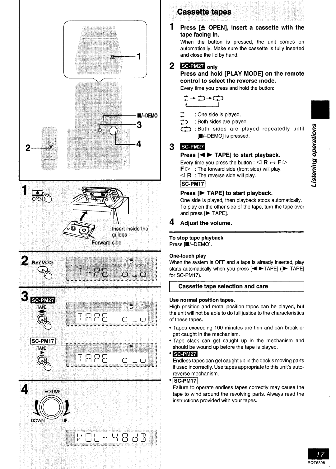 Panasonic SC-PM17 manual 