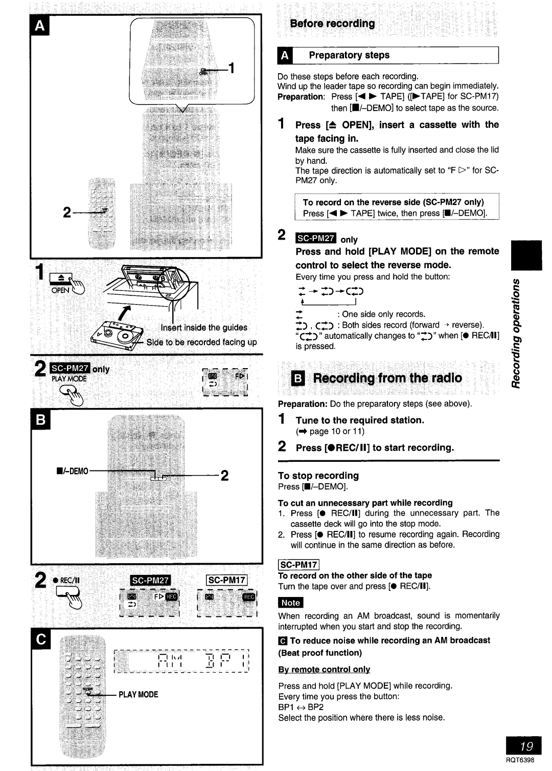 Panasonic SC-PM17 manual 