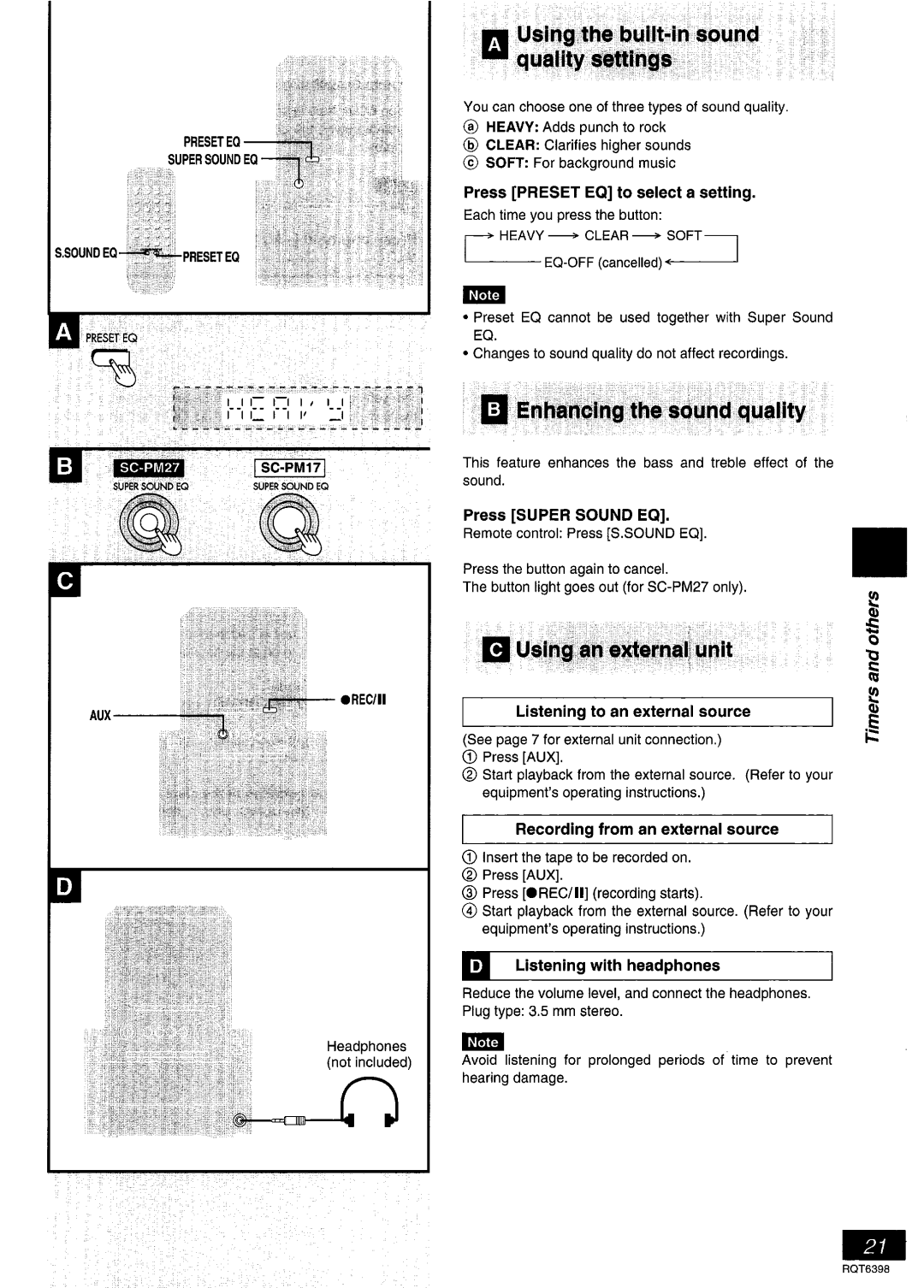 Panasonic SC-PM17 manual 