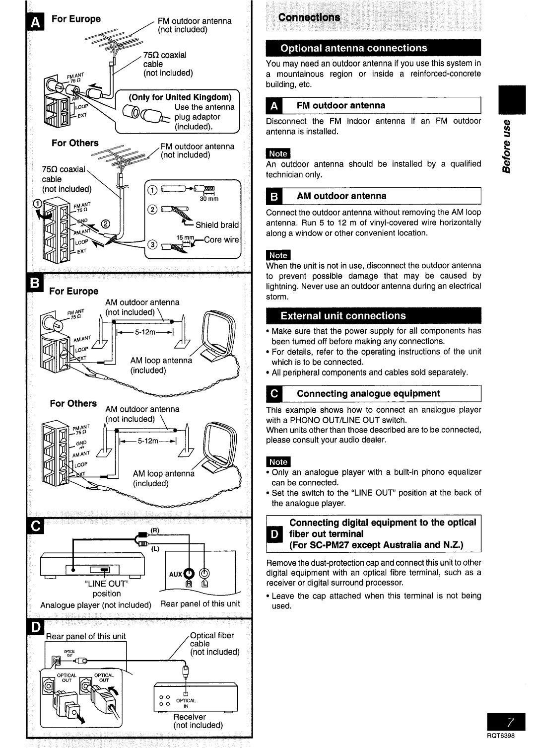 Panasonic SC-PM17 manual 