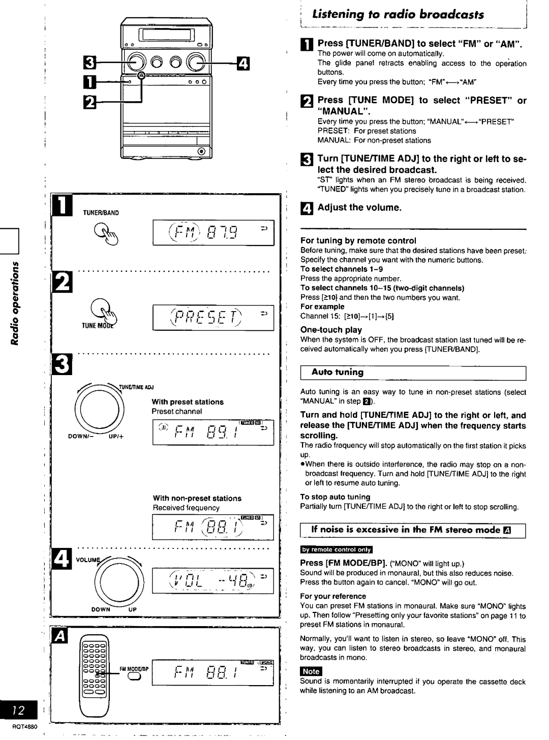 Panasonic SC-PM20 manual 