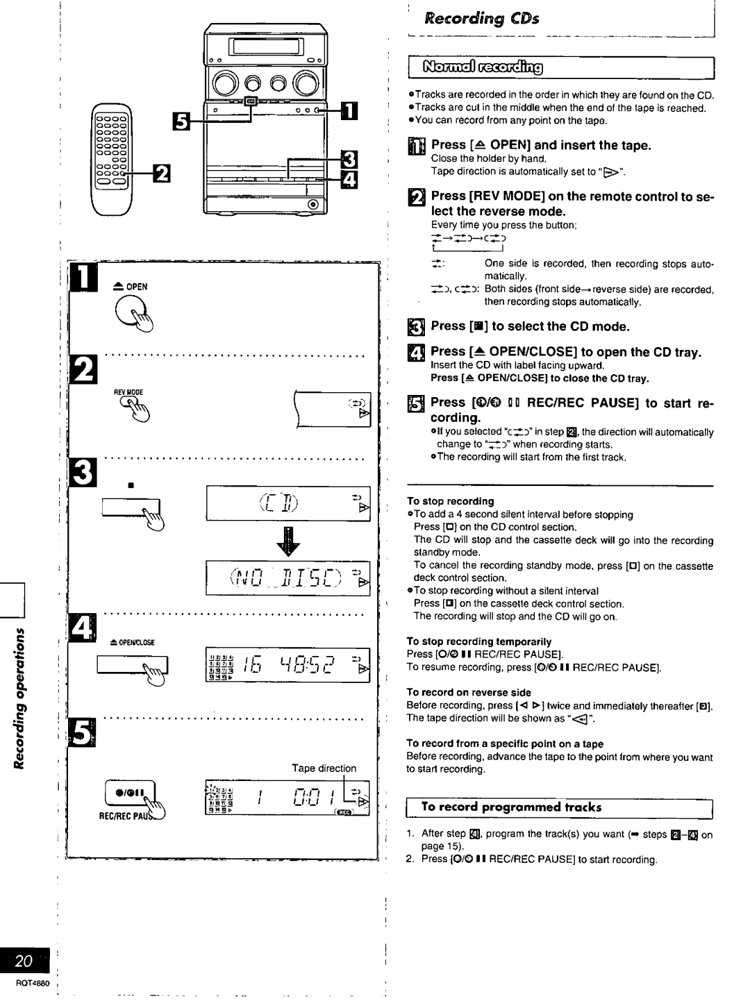 Panasonic SC-PM20 manual 