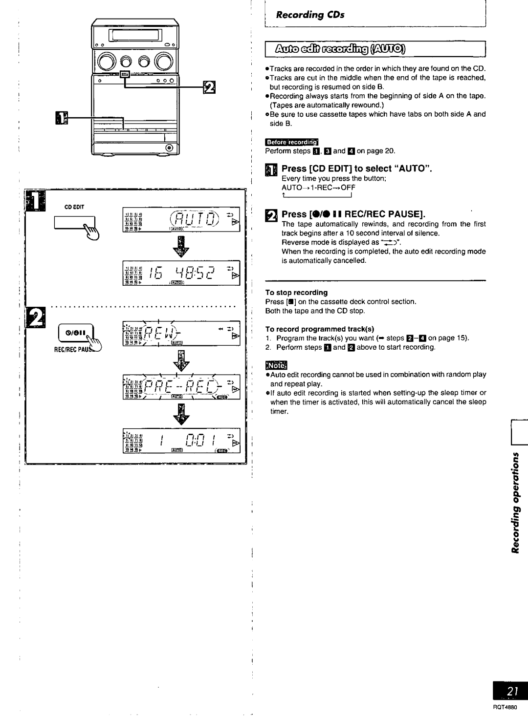 Panasonic SC-PM20 manual 