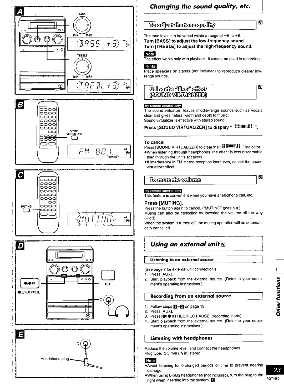 Panasonic SC-PM20 manual 