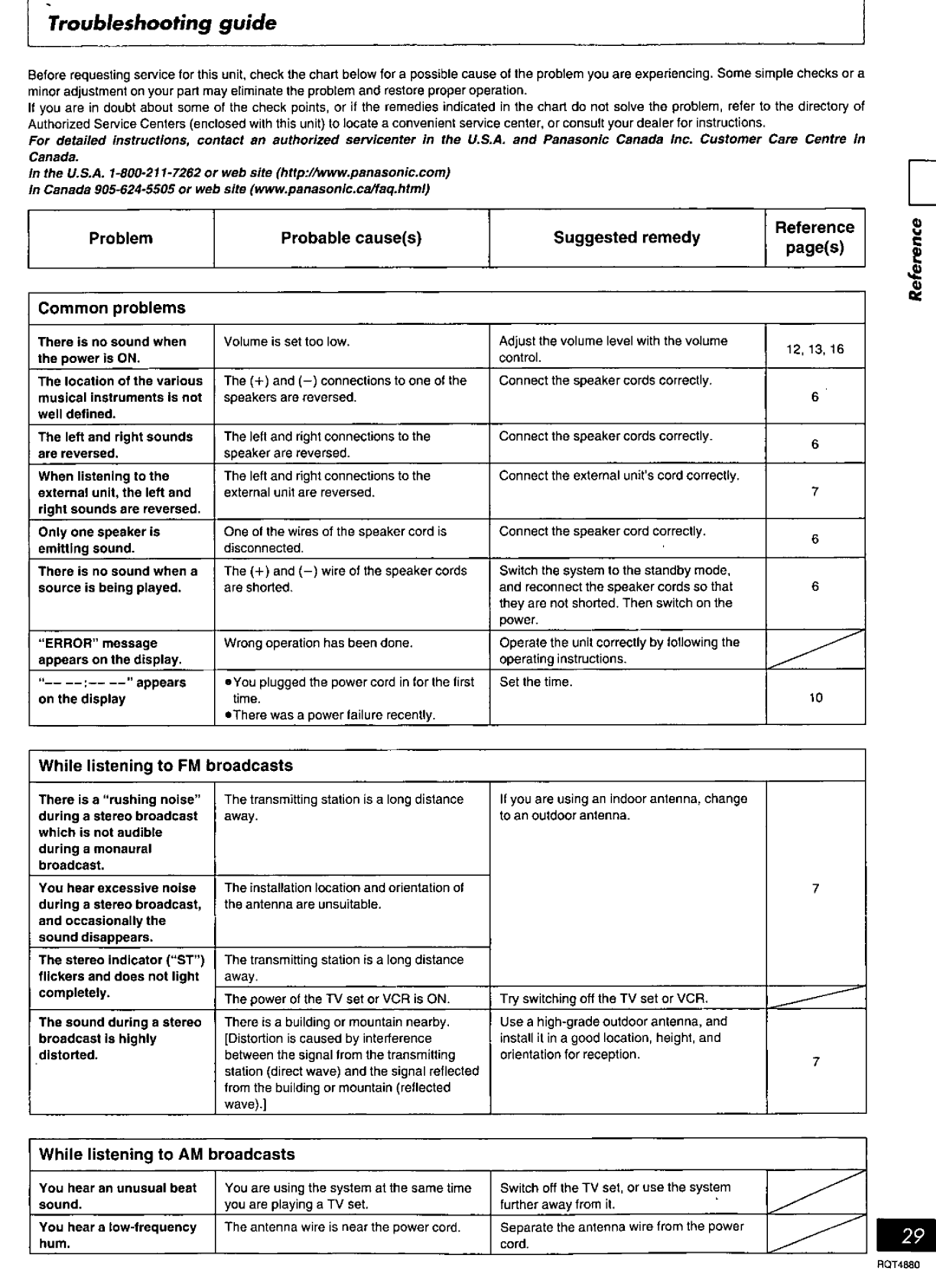 Panasonic SC-PM20 manual 