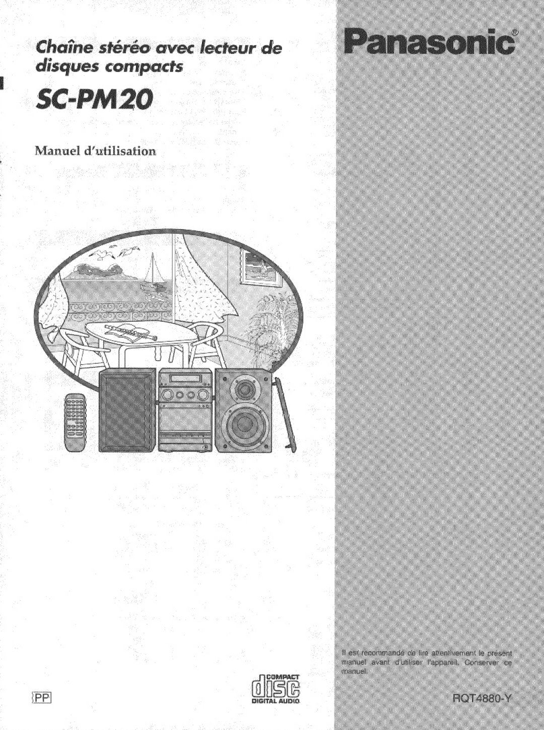 Panasonic SC-PM20 manual 