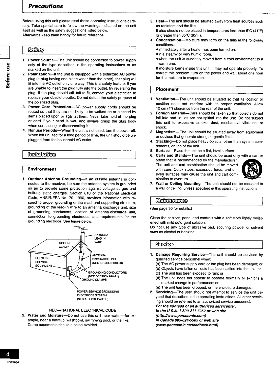 Panasonic SC-PM20 manual 