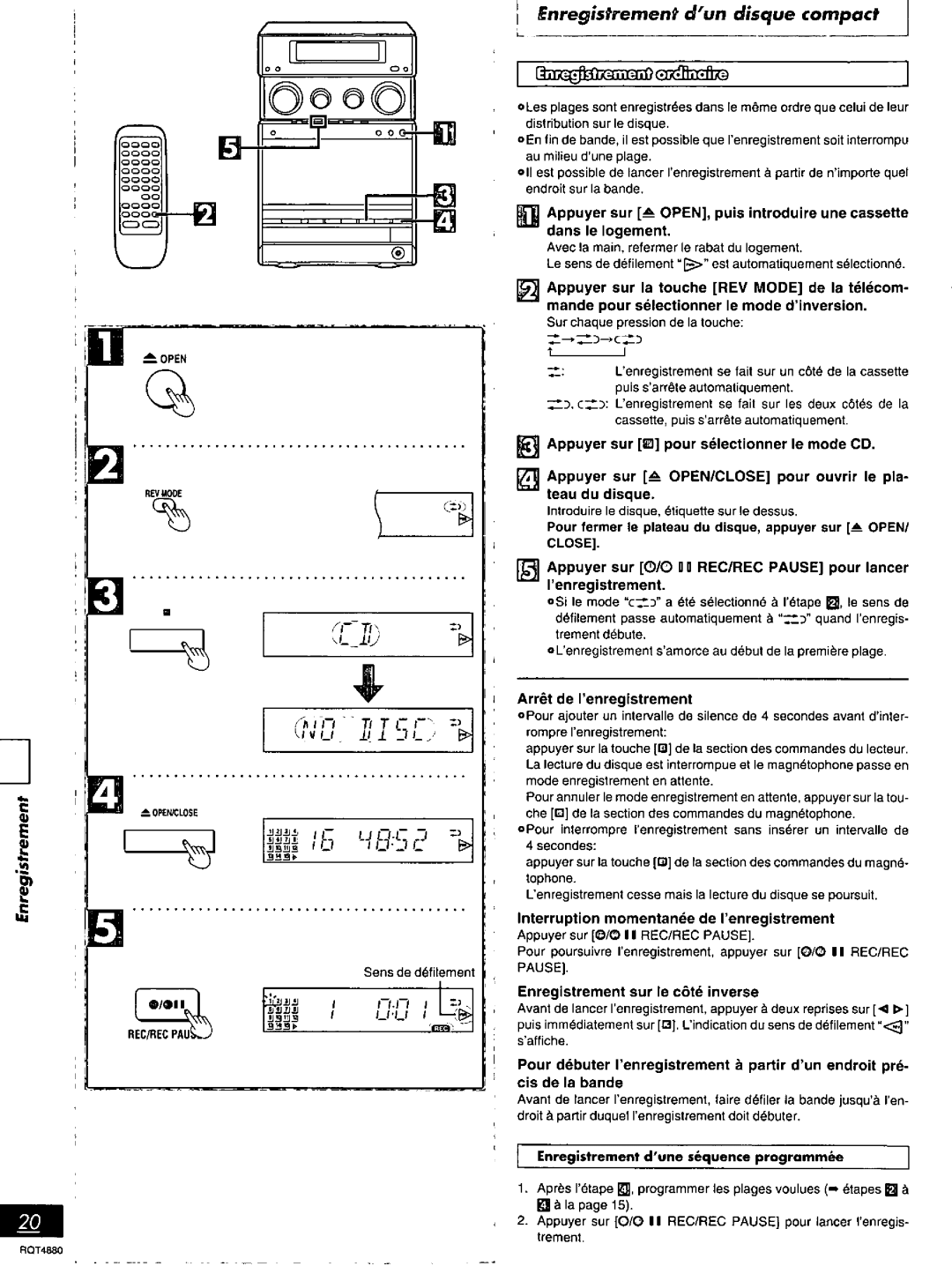 Panasonic SC-PM20 manual 