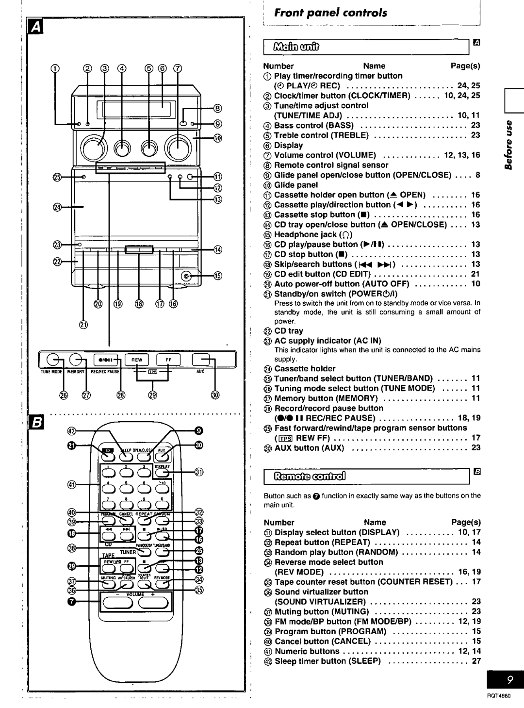 Panasonic SC-PM20 manual 