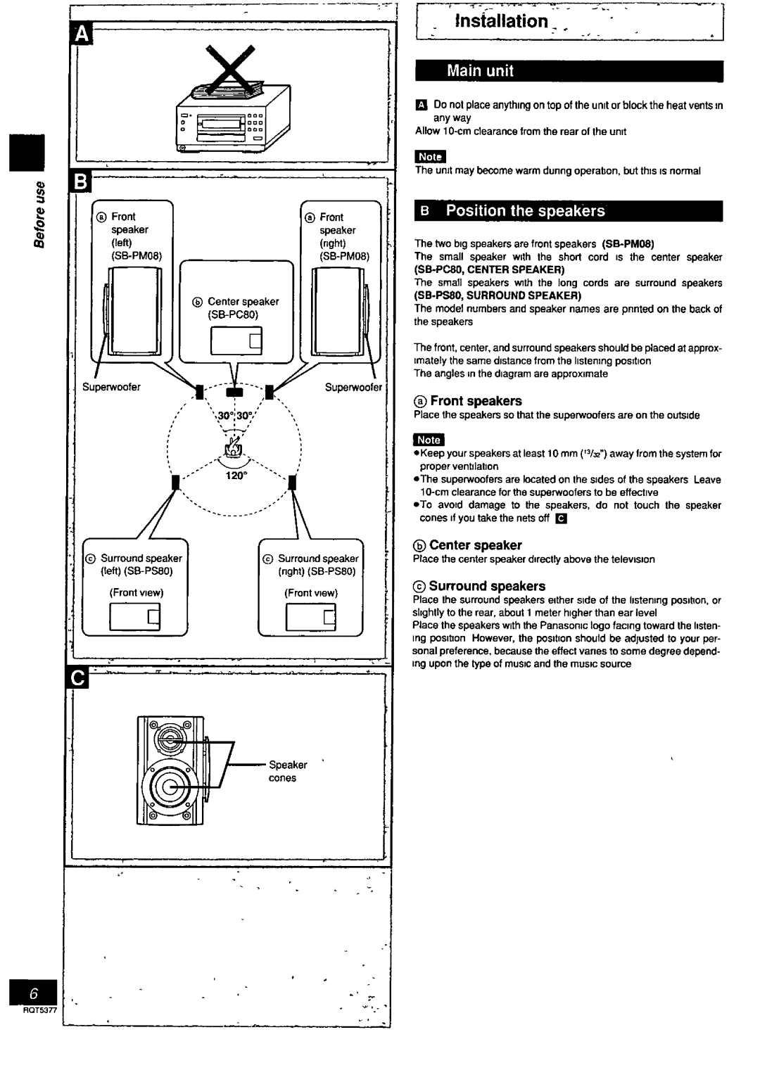 Panasonic SC-PM08, SC-PM88 manual 