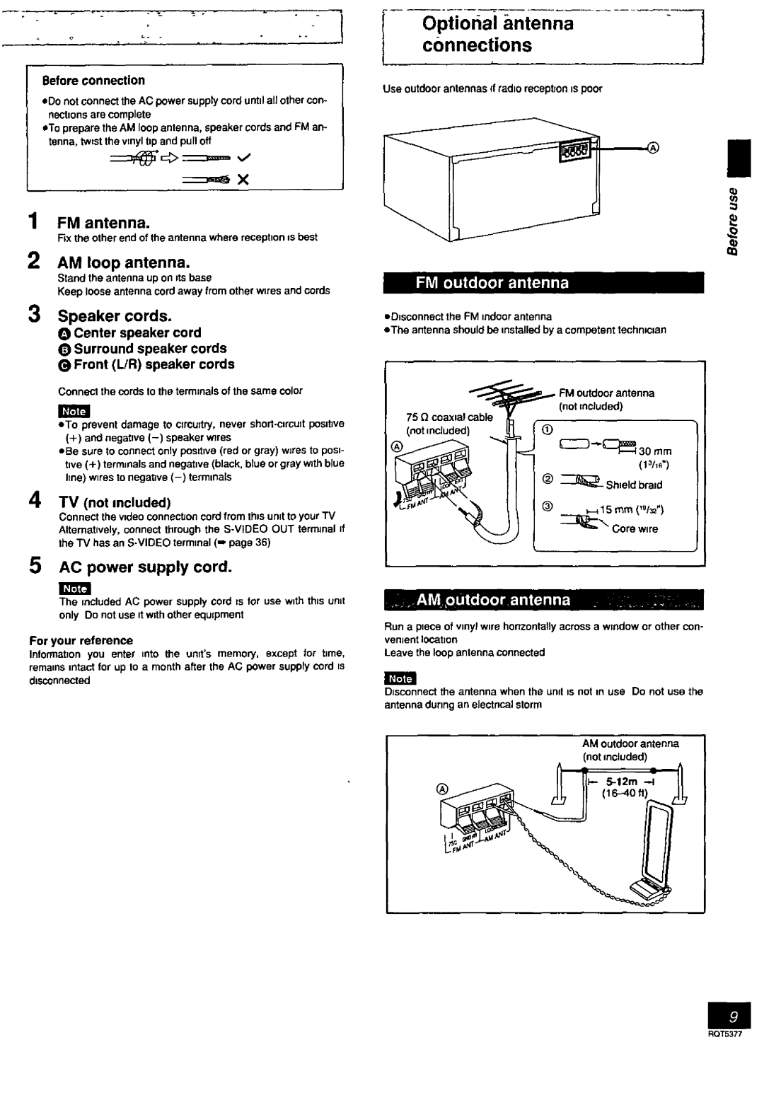 Panasonic SC-PM88, SC-PM08 manual 