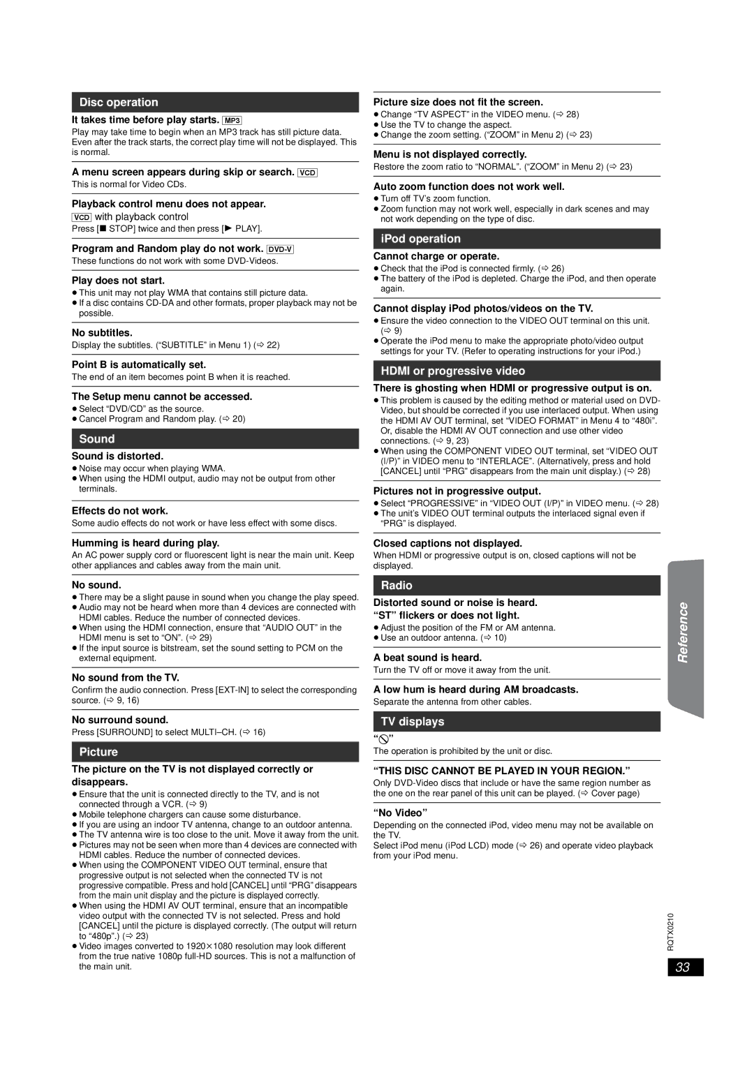 Panasonic SC-PT673, SC-PT670 manual Getting Started Playing Discs Other Operations 