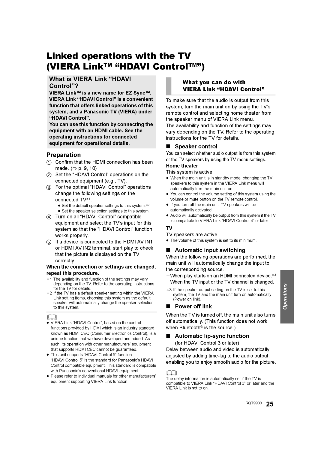 Panasonic SC-THB880 Linked operations with the TV Viera LinkTM Hdavi ControlTM, What is Viera Link Hdavi Control? 