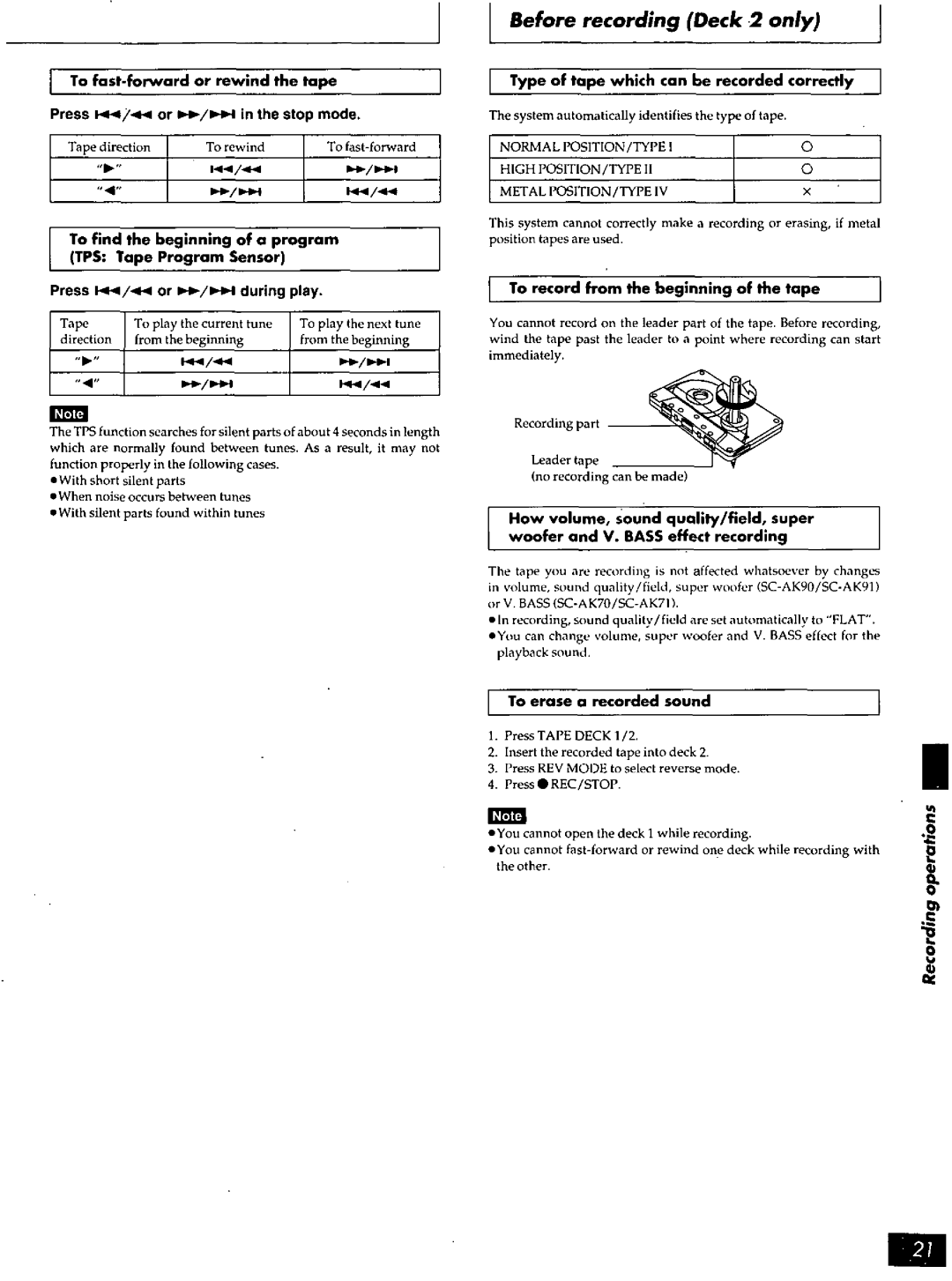 Panasonic SCAK71, SCAK91, SCAK70, SC-AK90 manual 