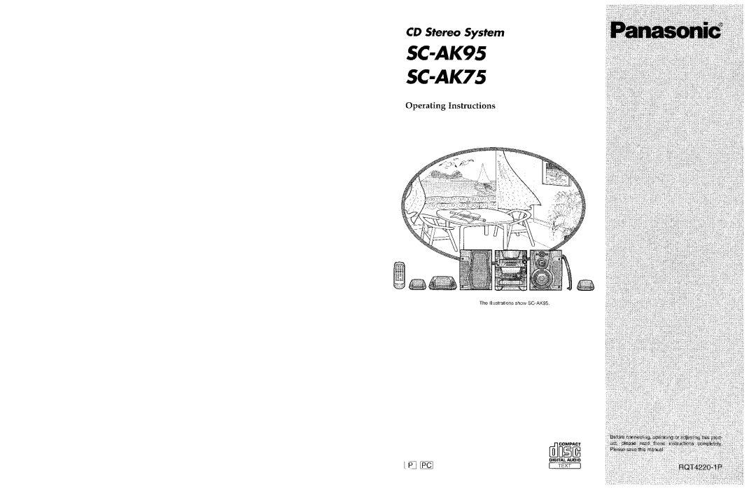 Panasonic SCAK75, SCAK95 manual 