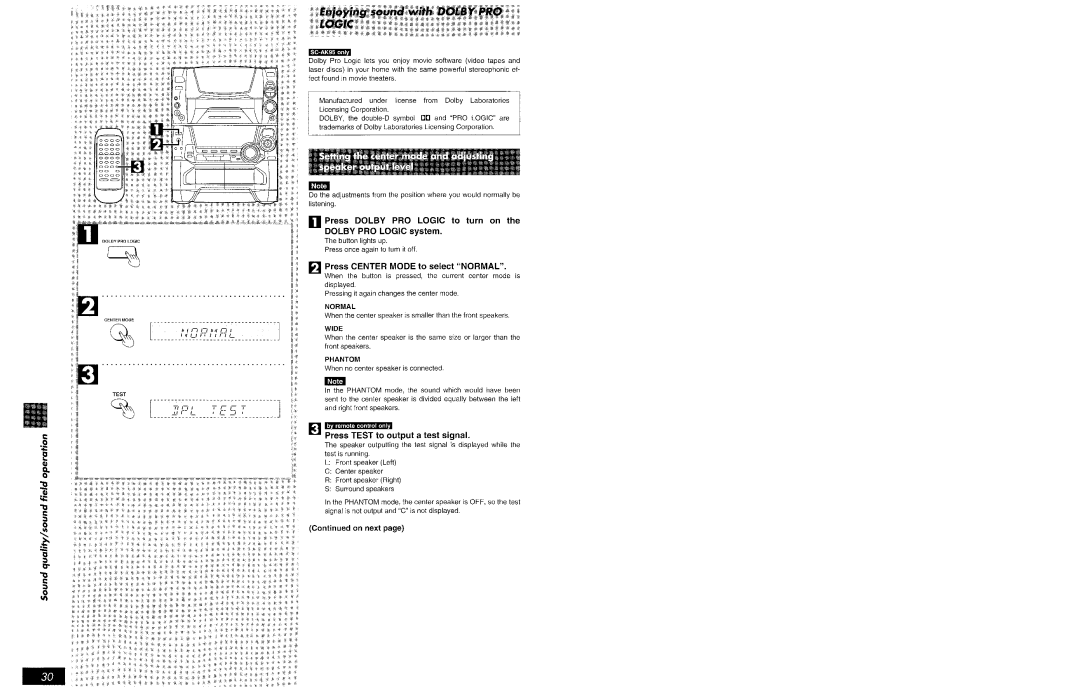 Panasonic SCAK95, SCAK75 manual 