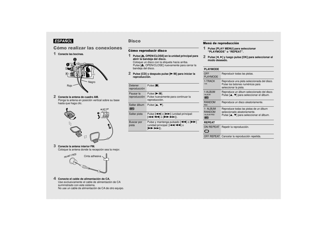 Panasonic SCAKX14 owner manual Cómo realizar las conexiones, Cómo reproducir disco 