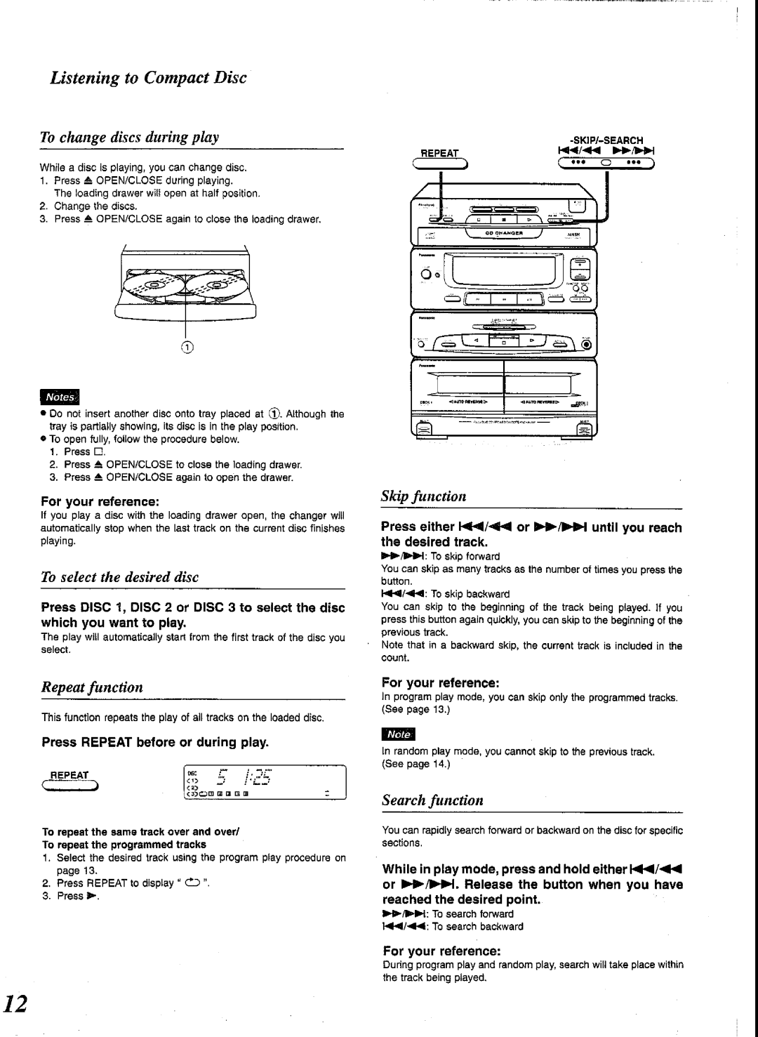 Panasonic SCCH52 manual 