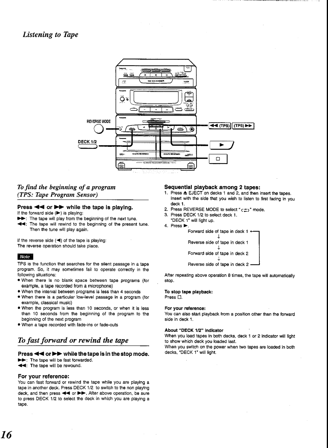 Panasonic SCCH52 manual 