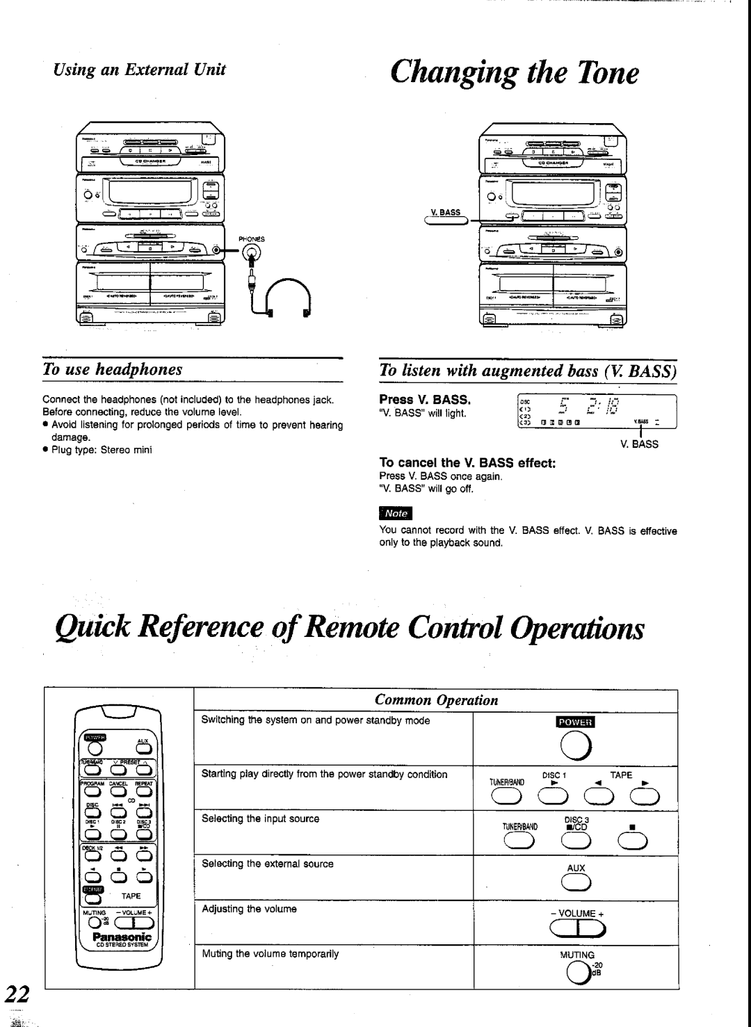 Panasonic SCCH52 manual 