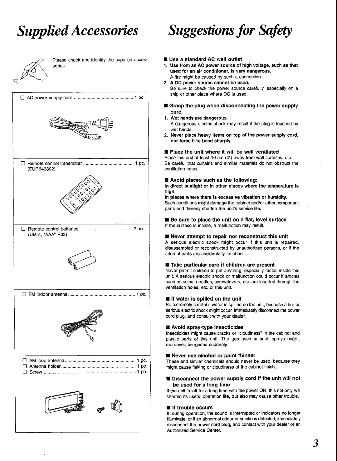 Panasonic SCCH52 manual 