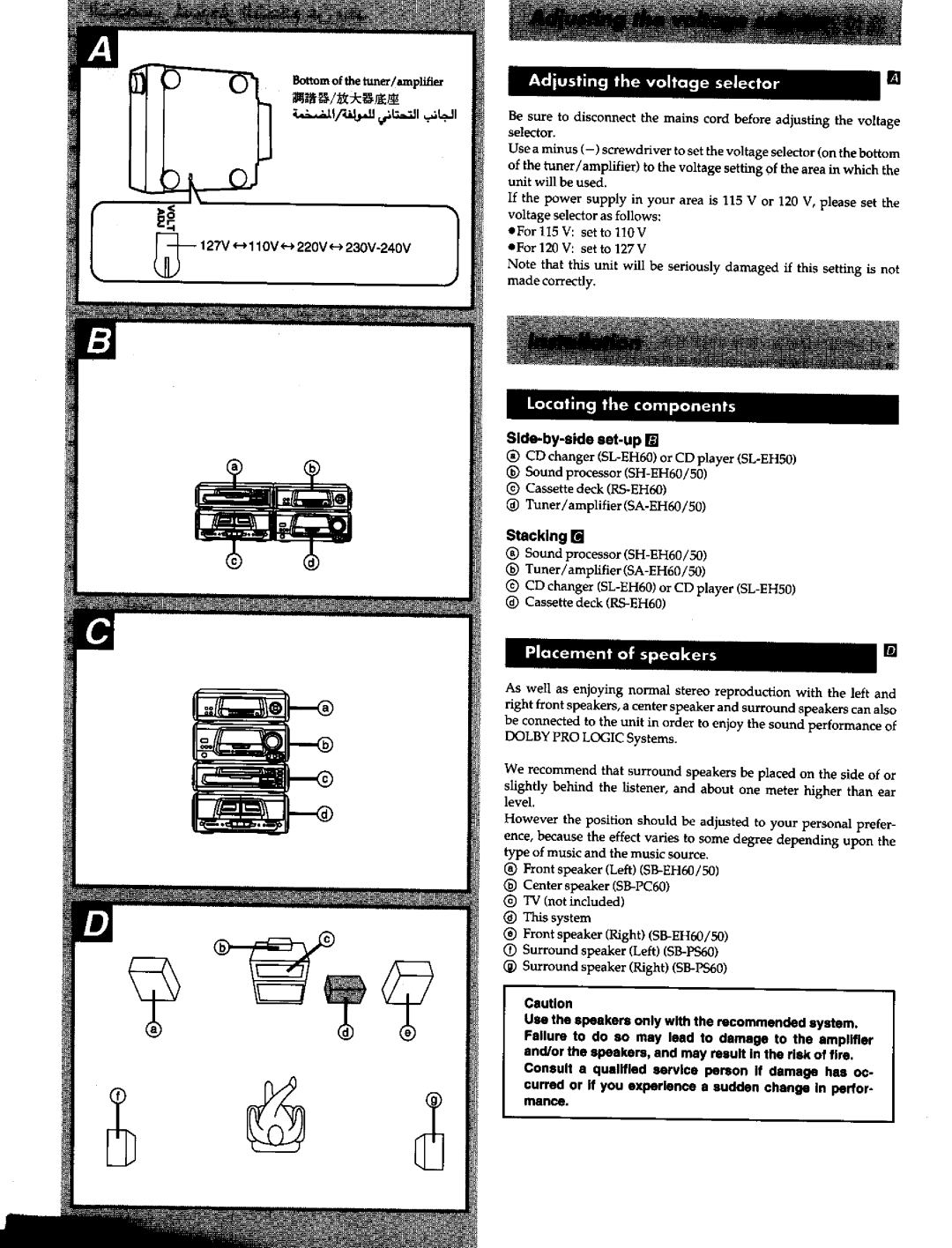 Panasonic SCEH60 manual 