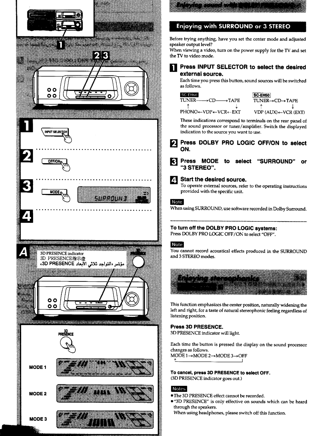 Panasonic SCEH60 manual 