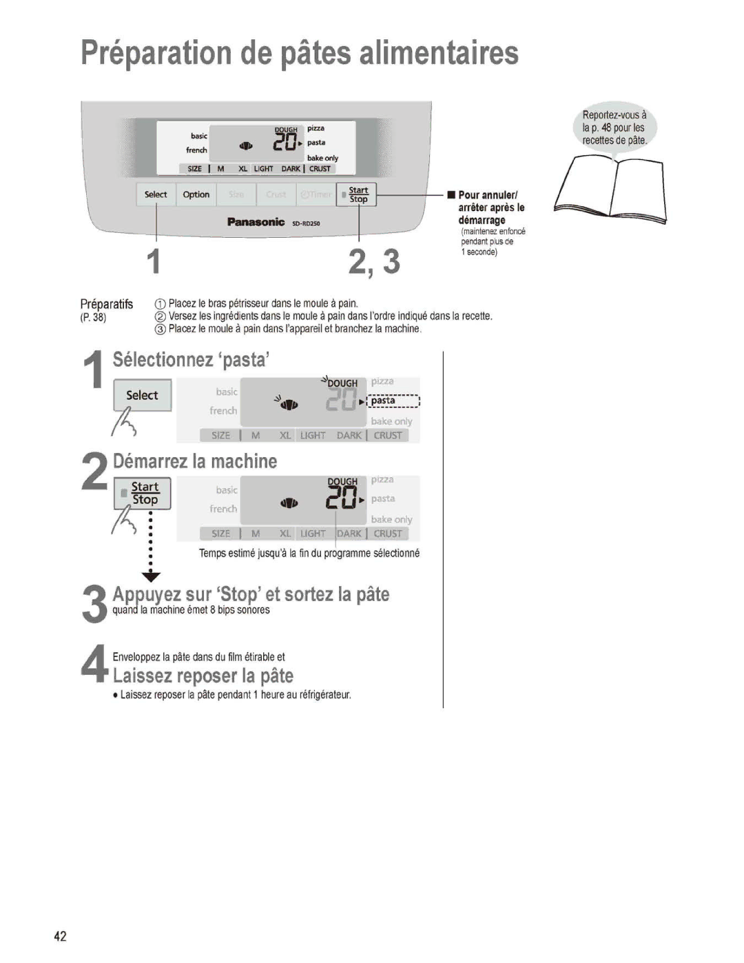 Panasonic SD-RD250 manual 