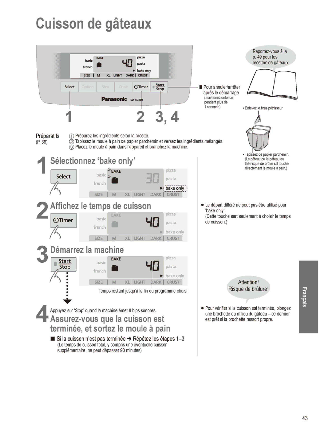 Panasonic SD-RD250 manual 