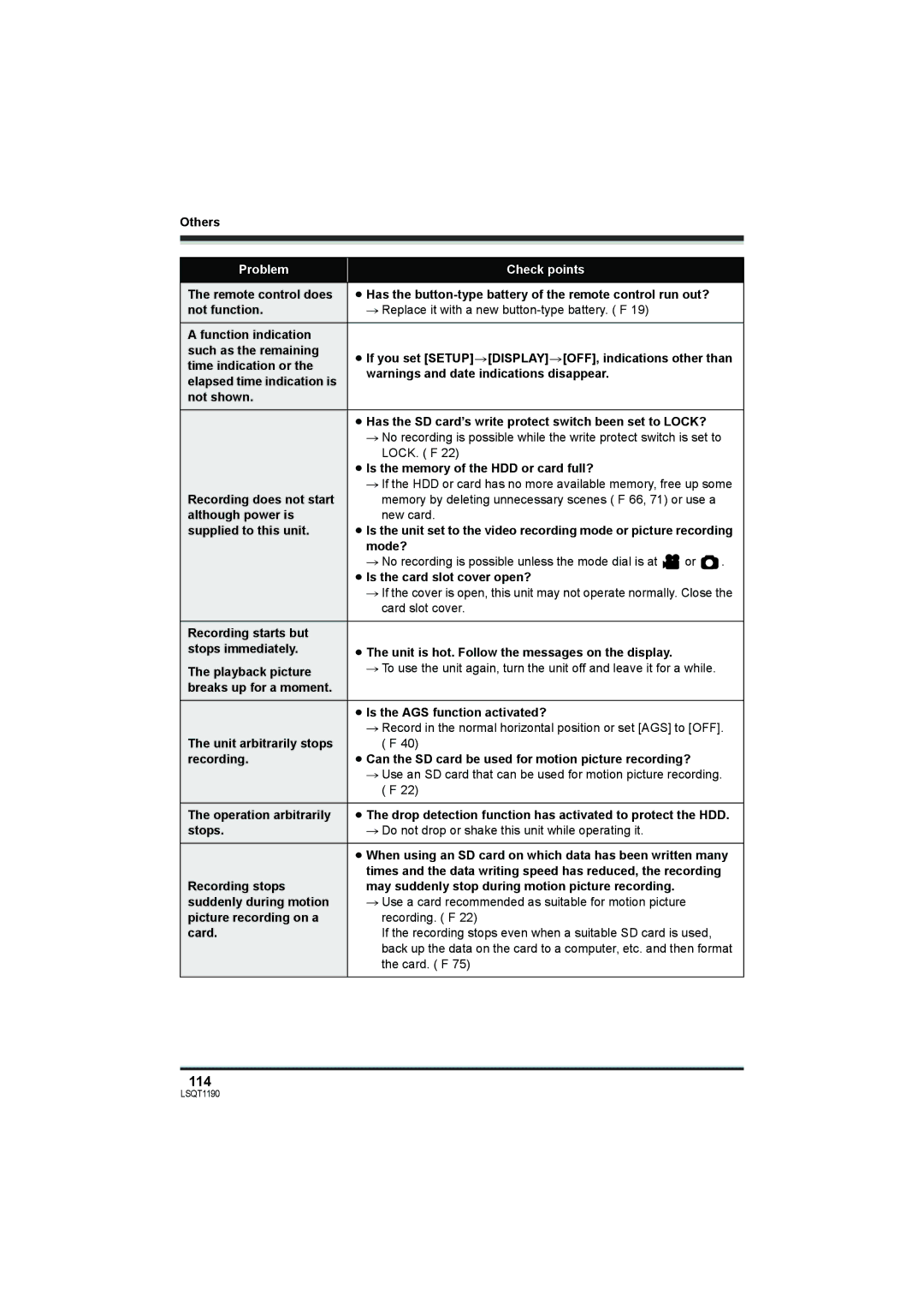 Panasonic SDR-H200, SDR-H18 operating instructions 114 